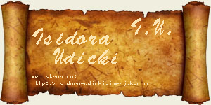 Isidora Udicki vizit kartica